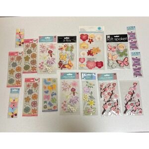 Jolee's Boutique Flower Butterfly Scrapbook Sticker Sheet Lot